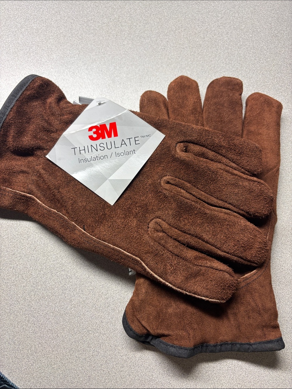 3M Thinsulate Brown Suede Insulated Work Gloves